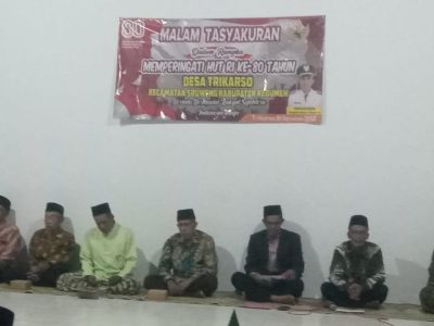 Begini Malam Tasyakuran HUT RI ke-80 di Aula Balaidesa Trikarso!
